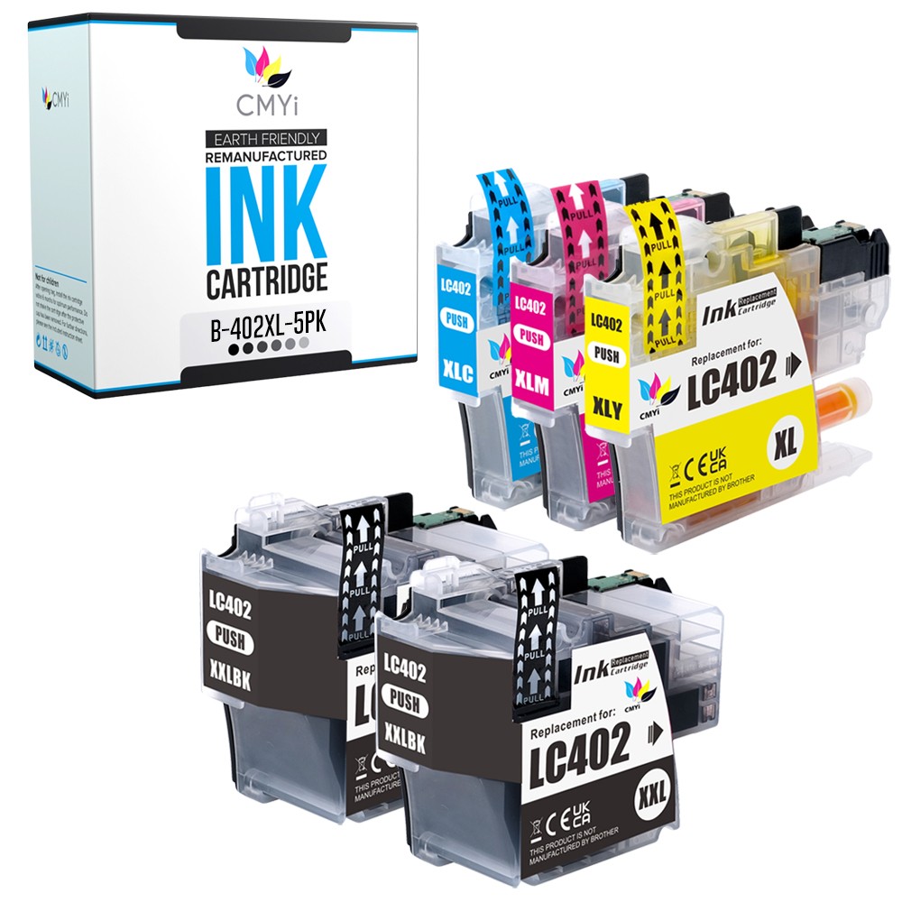 5-Pack Compatible CMYi LC402XL Ink Cartridges Combo fits Brother MFC-J6940DW