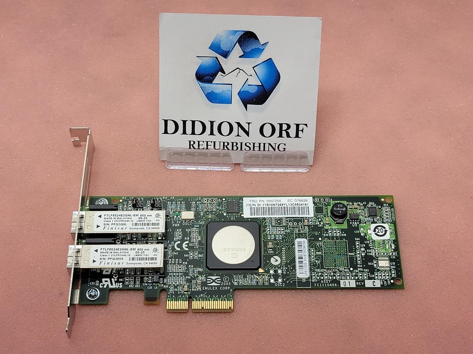 IBM Fiber Channel Adapter 10N7255, Full Height Form Factor, Grade A, SKU 17002