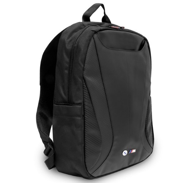 BMW Backpack Rucksack 15-16" Notebook Laptop Tablet Carbon Leather M Power Metal