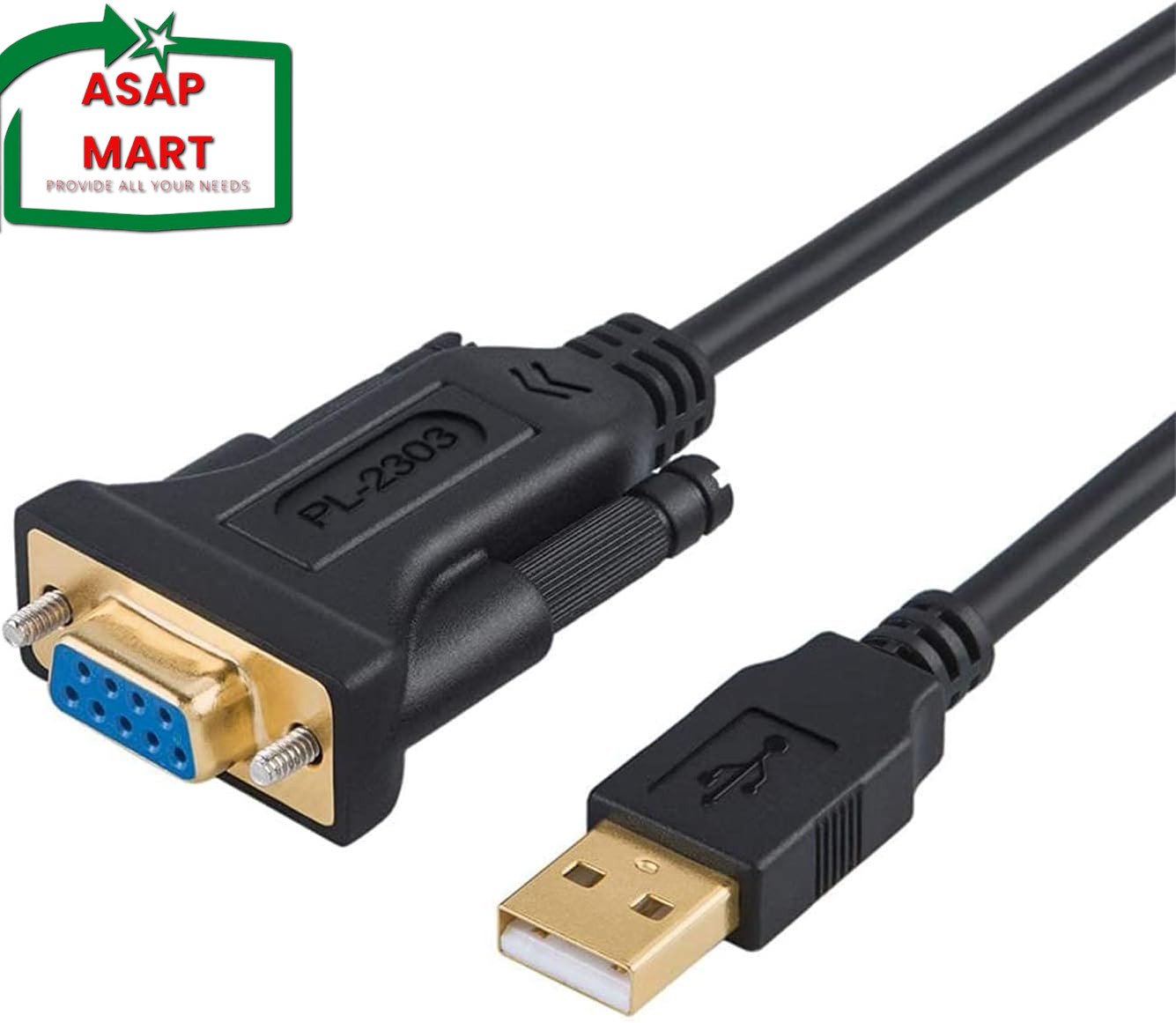 Cablecreation USB to RS232 Adapter with PL2303 Chipset, 6.6Ft USB 2.0 Male to RS