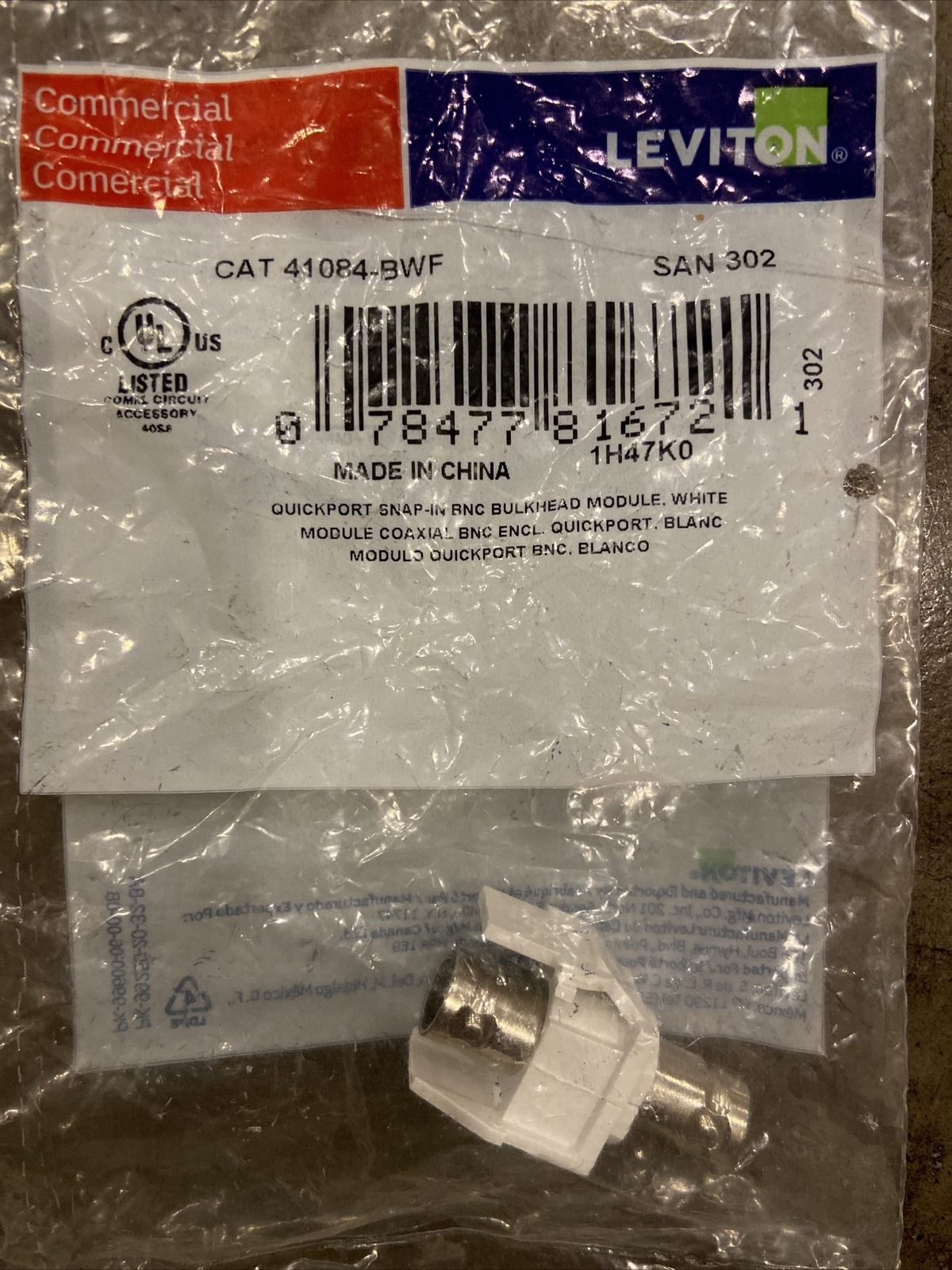 Leviton CAT 41084-BWF SAN 302 - NEW