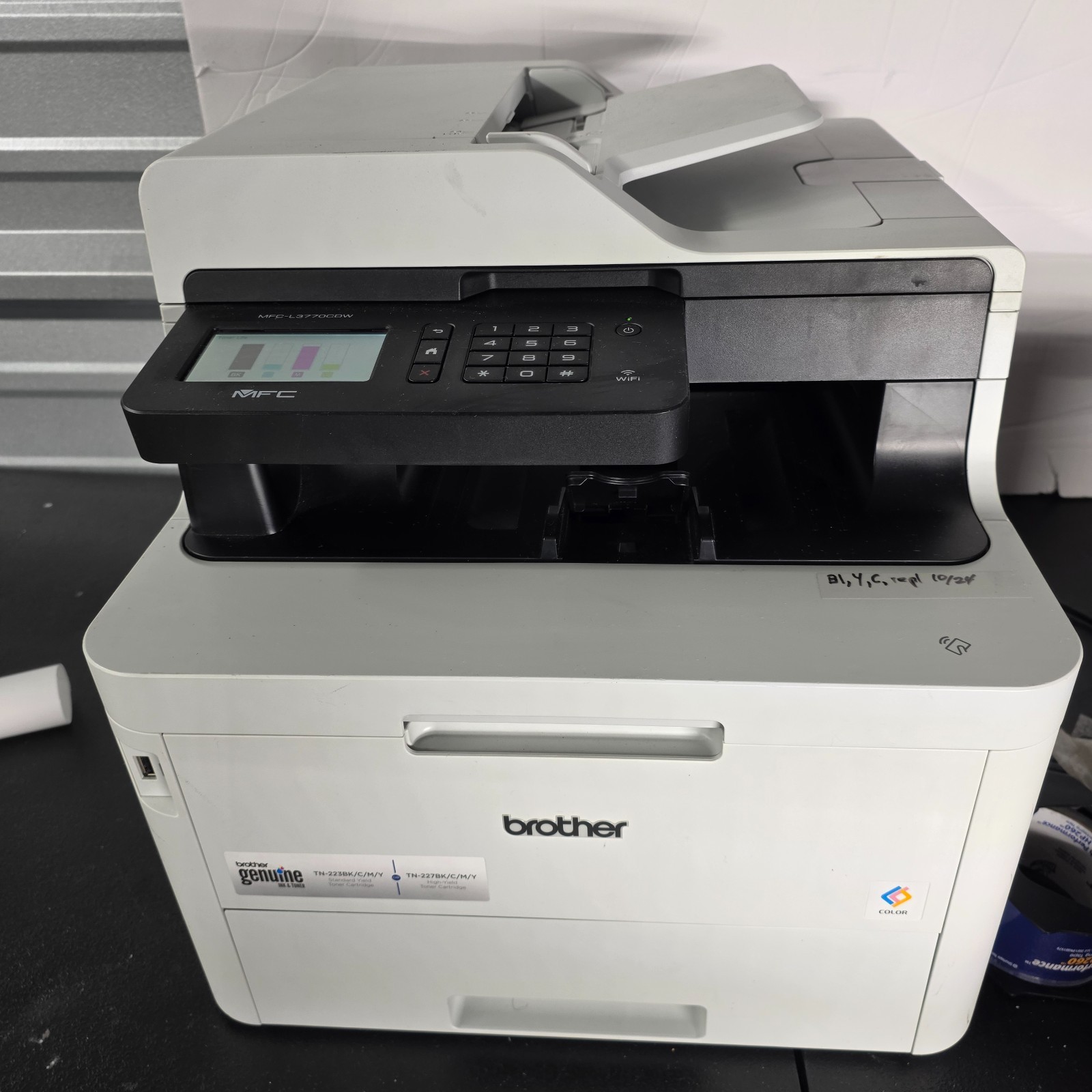 Brother MFC-L3770CDW Compact Wireless Digital Color All-in-One Printer Some INK