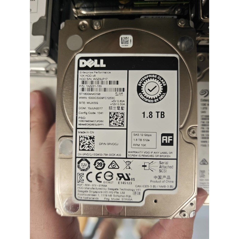 Dell 0RVDCJ 1.8TB 10K RPM SAS 12Gbps 2.5" Enterprise Server HDD ST1800MM0198