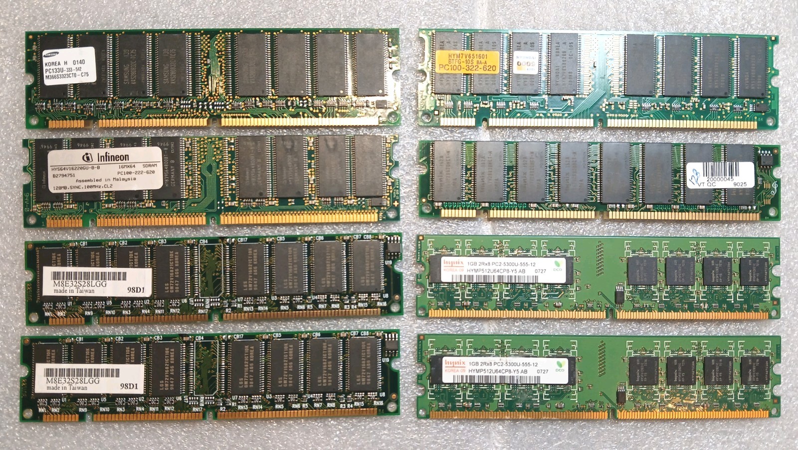 Vintage Computer Memory Lot 8 Sticks –Parts/Untested Lot#3