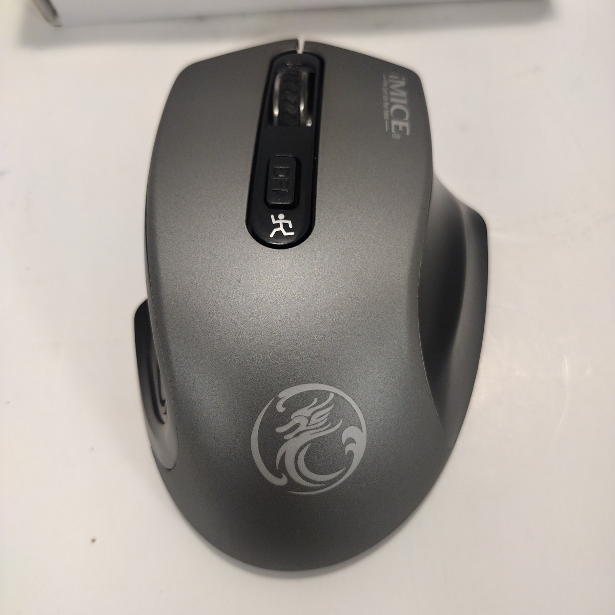 iMice  Wireless Mouse 2.4GHz 1600 DPI Ergonomic Optical Gray Portable