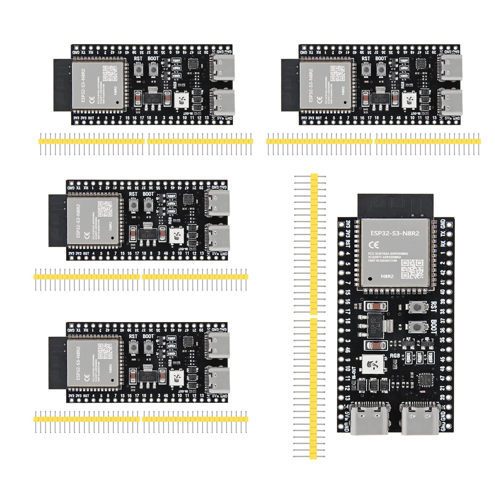 5 PCS ESP32S3 Development Board TypeC WiFi Bluetooth Dual Core N8R2 Module