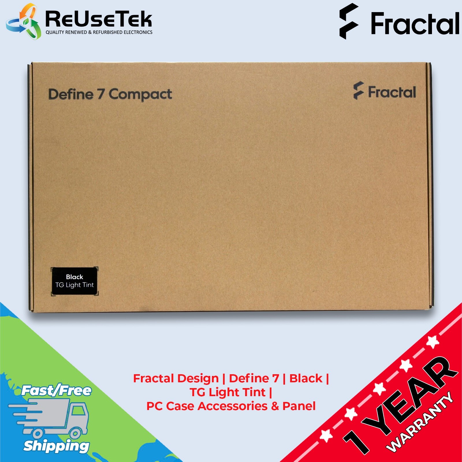 Fractal Design | Define 7 | Black | TG Light Tint | PC Case Accessories & Panel