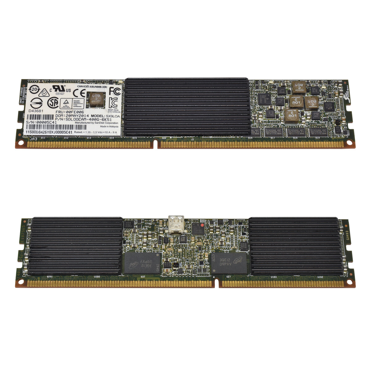 IBM eXFlash 400GB DDR3 DIMM SSD SX9LOA 00FE006 SDL00CAM-400G-6K51 