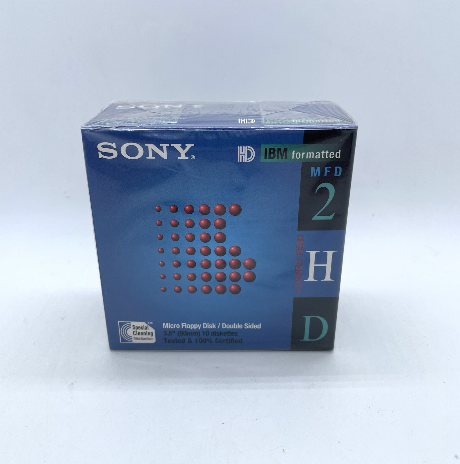 Sony 10MFD 2HD CF 3.5 Inch Micro Floppy Disks 10 Pack IBM Formatted High Density
