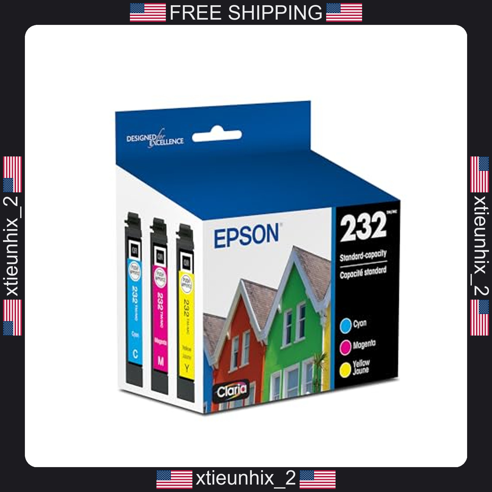 Epson Claria Ink Set for Workforce and Expression Printers, 4-Color Combo Pack