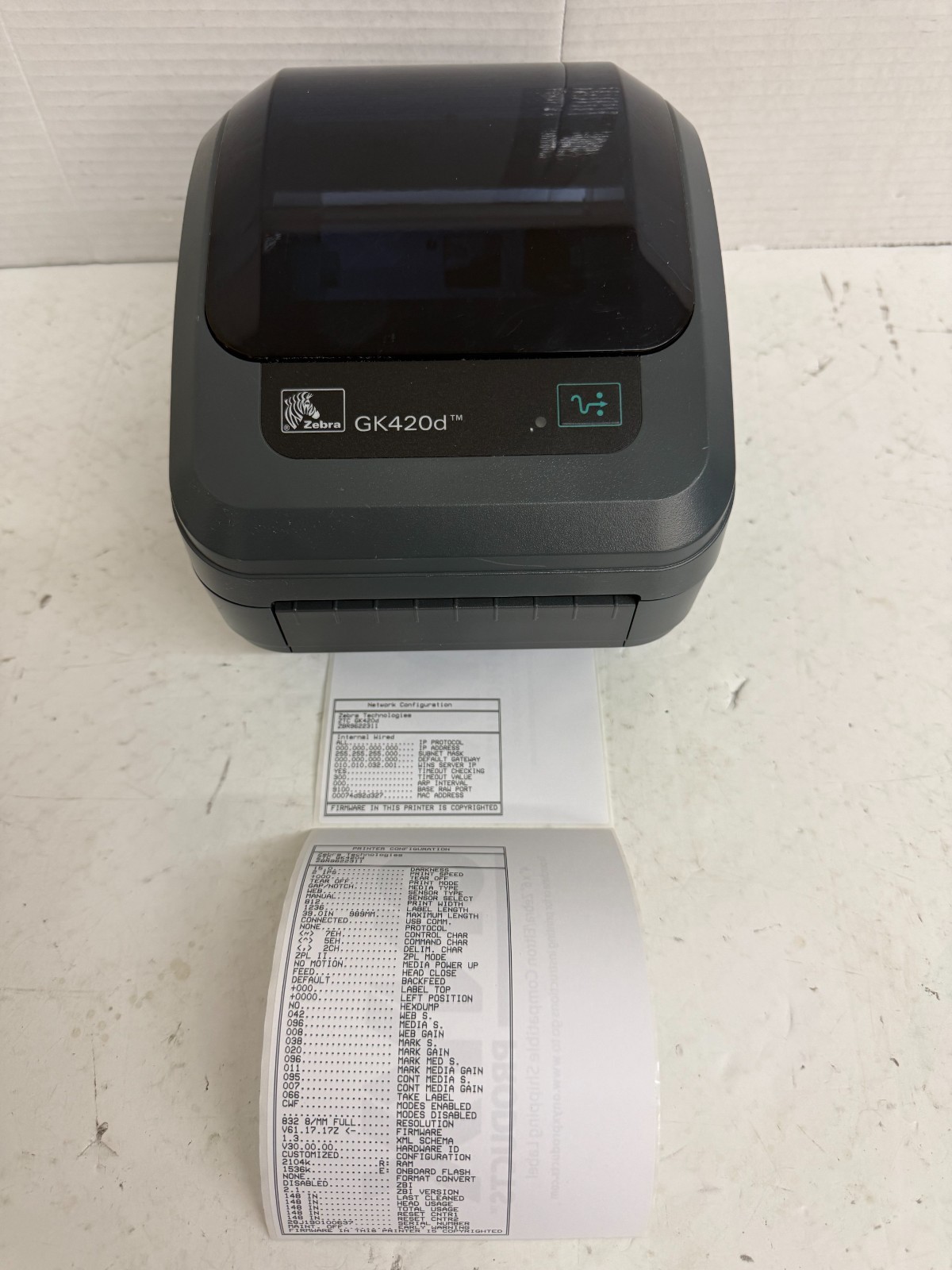 Zebra GK420d Thermal Barcode and Label Printer ONLY #Z2