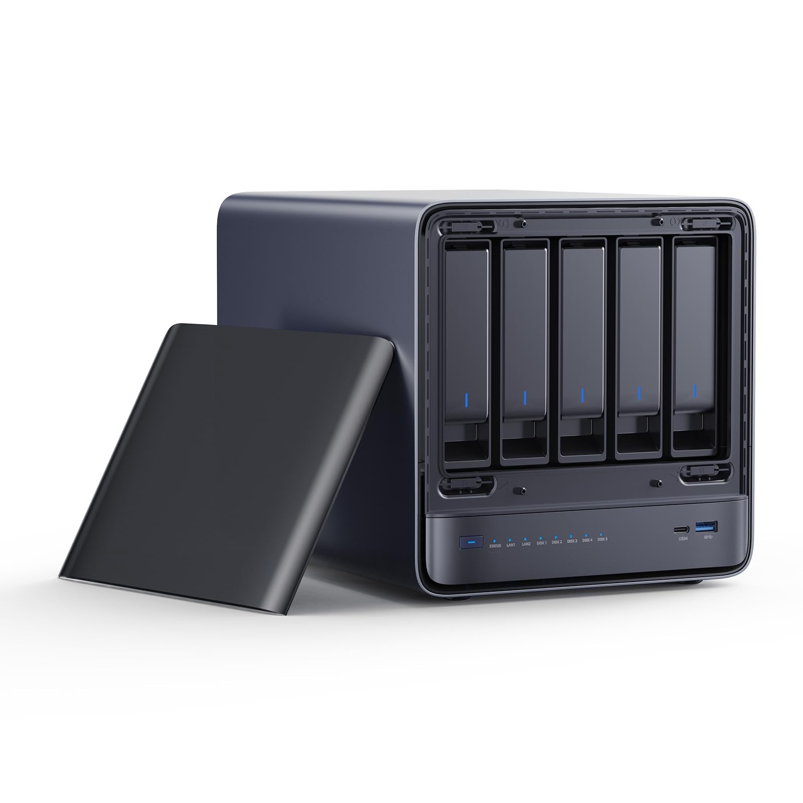 MINISFORUM AI NAS N5 Pro AMD Ryzen AI 9 HX Pro 370(12C/24T) PC, 2x SODIMM DDR5
