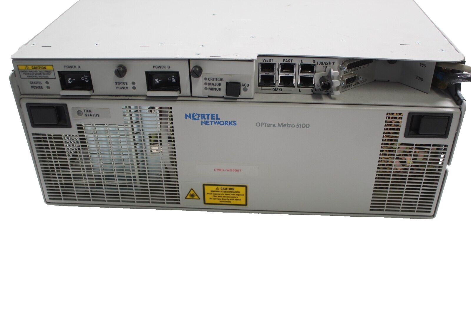 NORTEL NETWORKS OPTERA METRO 5100 SYSTEM w/2* OTR & 2* Universal OTR