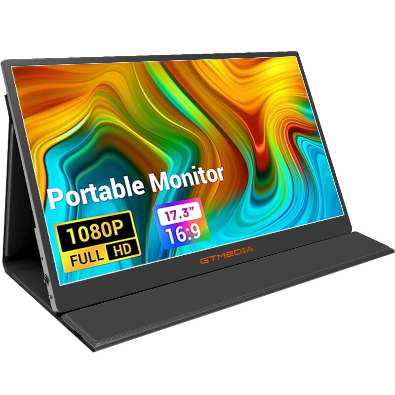 Portable Monitor 17.3'' Gaming Monitor Second Laptop Screen Extender for PS 4/5