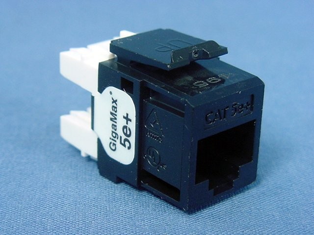 Leviton Black Quickport Cat 5e+ Jack Cat5e RJ45 Category 5e+ 5G110-RE5