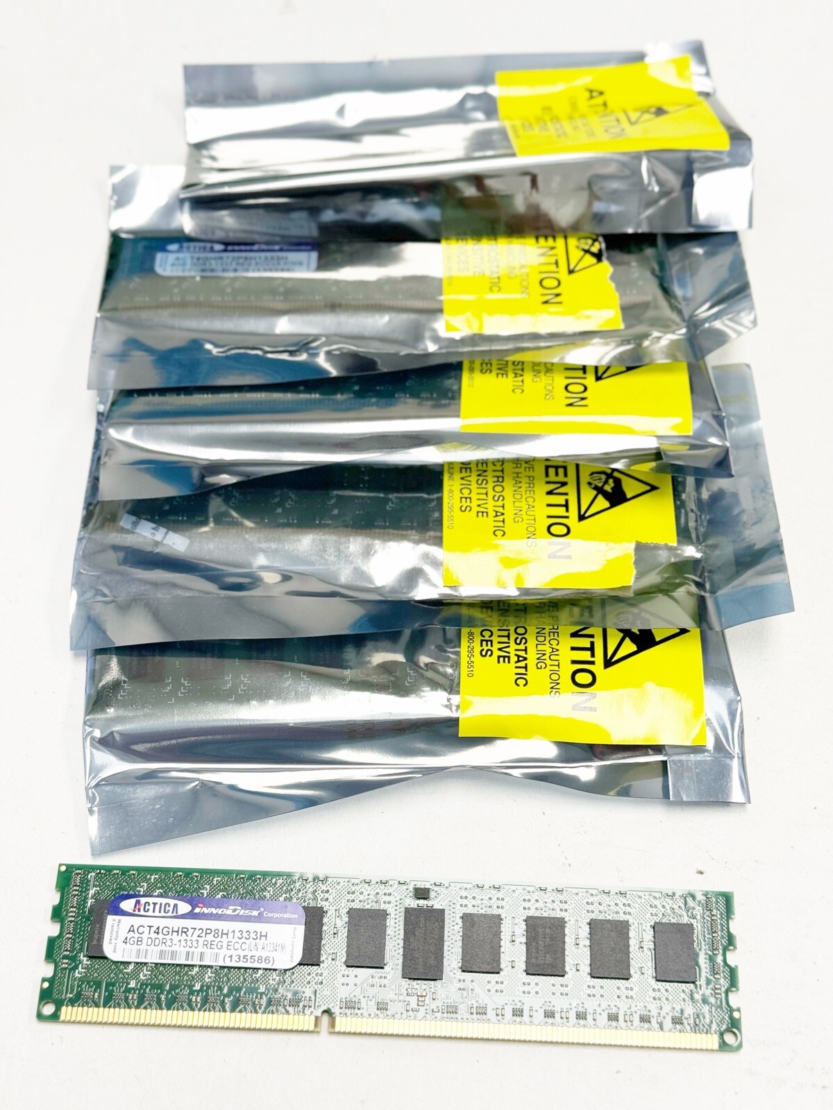 6X InnoDisk ACTICA 4GB DDR3-1333 Reg ECC Memory ACT4GHR72P8H1333H Server Memory