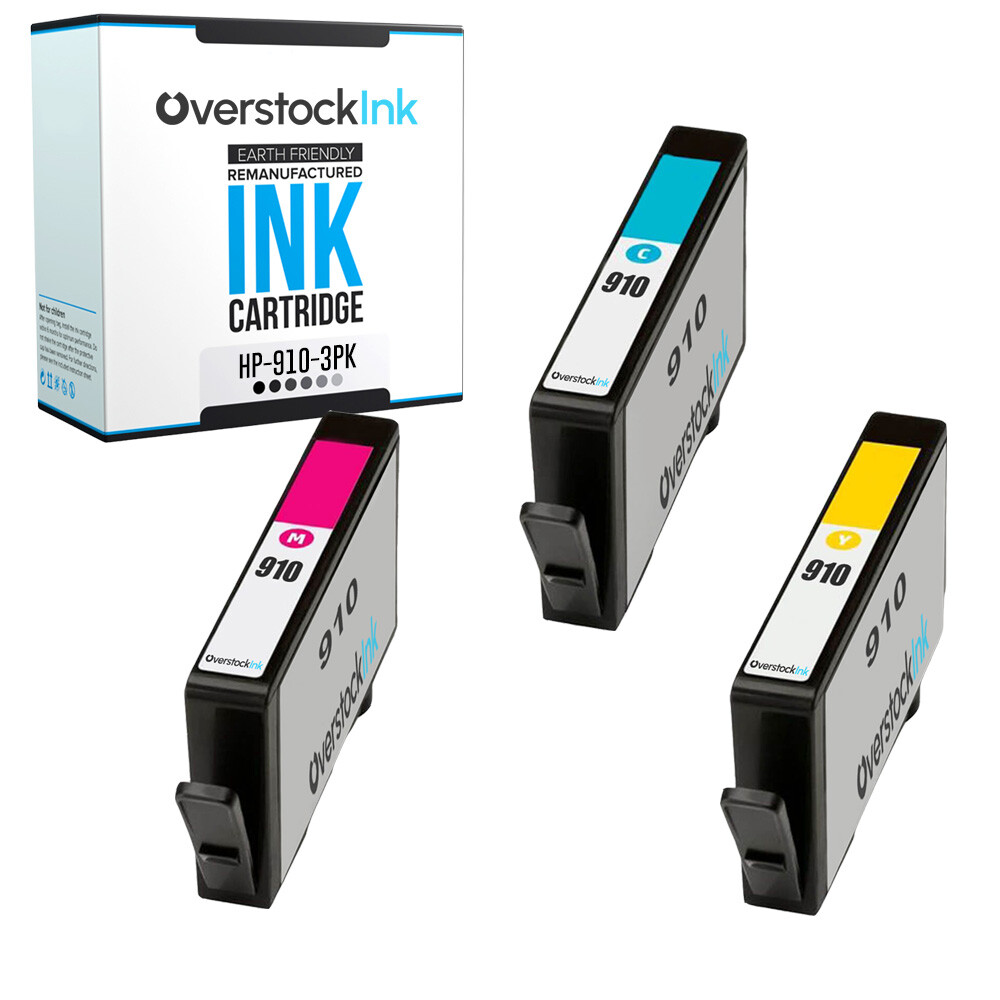 3PK HP 910 Color Ink Cartridges fits HP OfficeJet Pro 8024e, 8025, 8025e, 8026