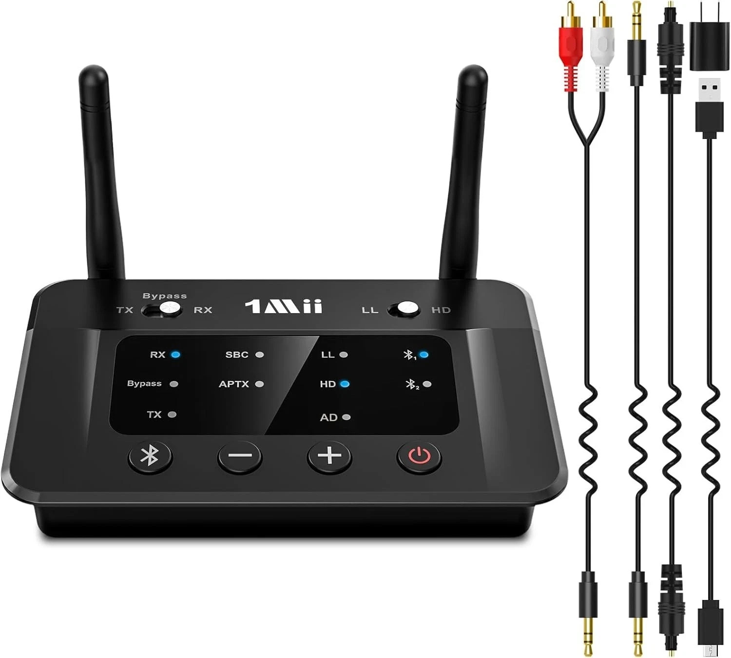 1Mii B03 Bluetooth 5.3 Transmitter Receiver for TV Home Stereo BT Headphones