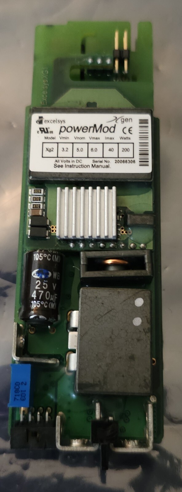 EXCELSYS POWERMOD XG2 MODULAR 5V 200W POWER SUPPLY 3.2V-6.0V 40A
