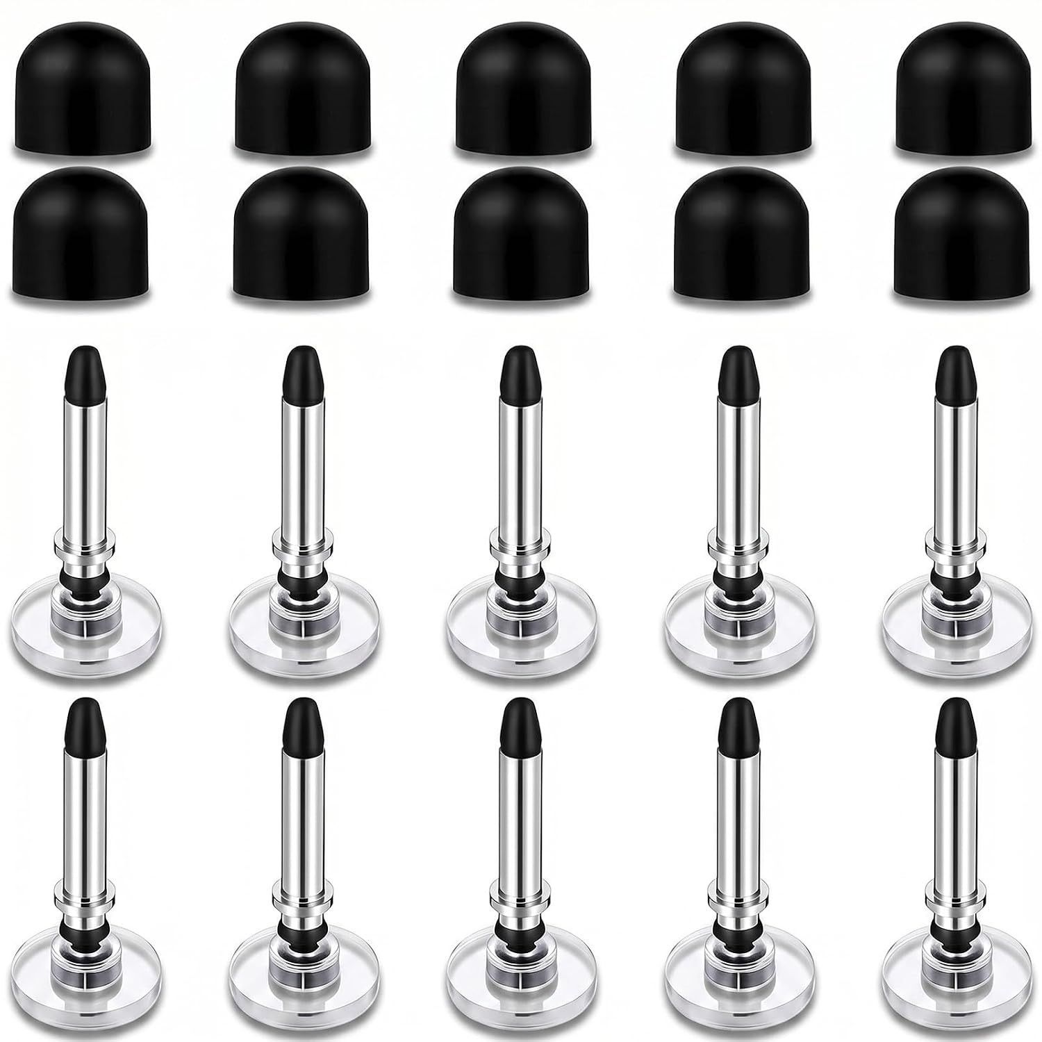 High Precision 7mm Rubber & Suction Disc Tip Stylus Replacement Tips 20Pcs