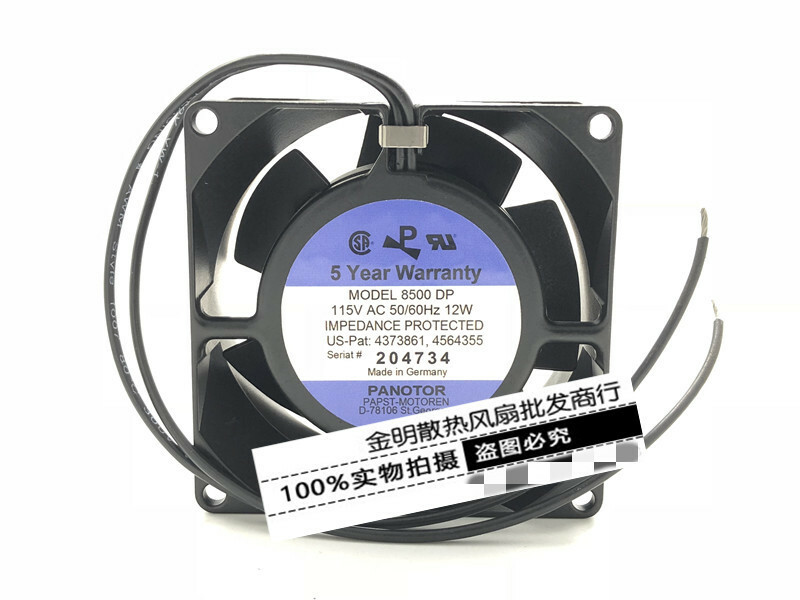 1 pcs  High Temperature Axial Cooling Fan. 8038 8500DP 115V 12W