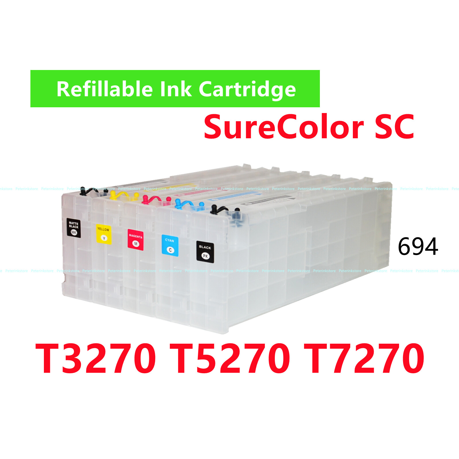 5 Empty Refillable Ink Cartridge for T694 694 for T3270 T5270 T7270 Printer *