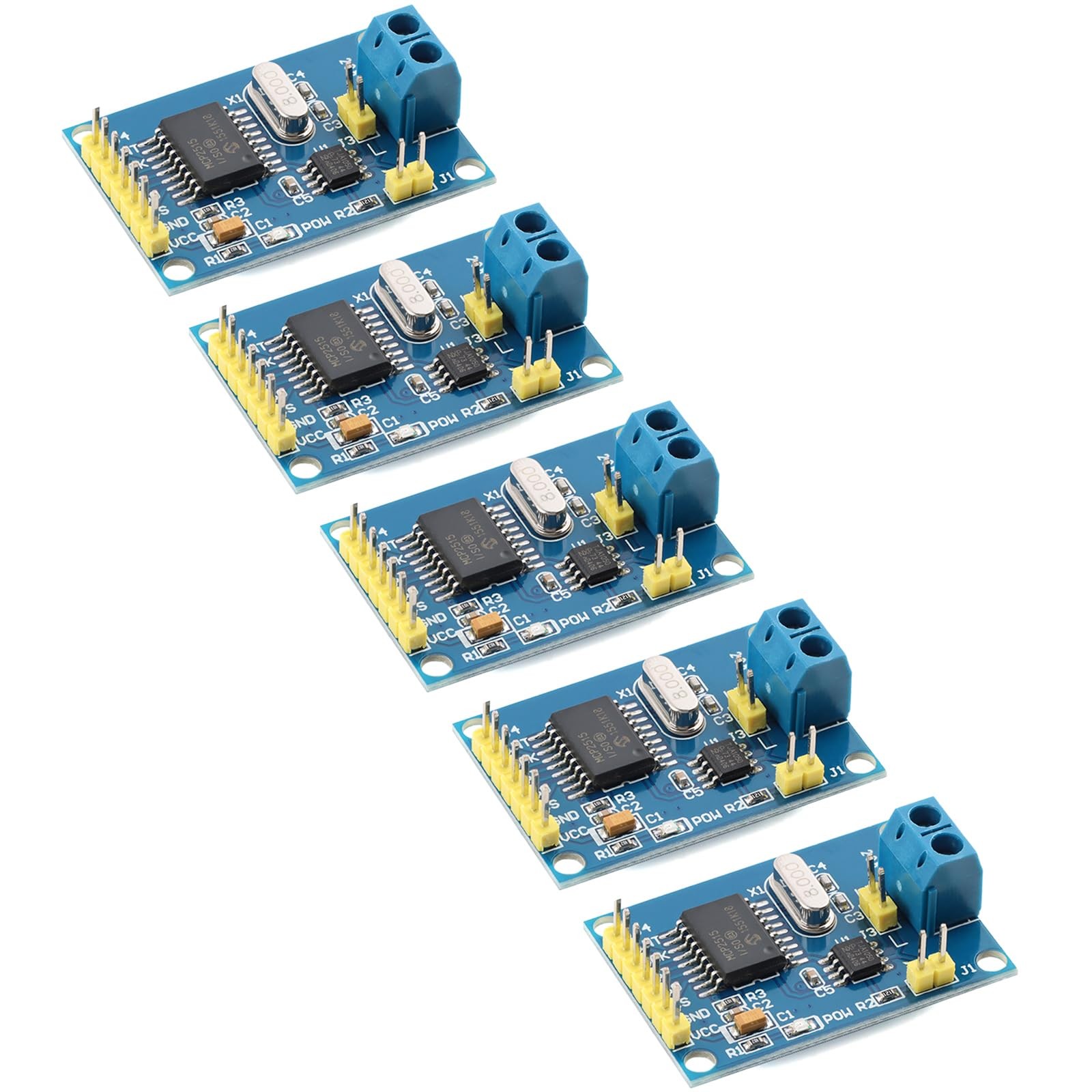 5 PCS MCP2515 CAN Bus Module TJA1050 Receiver SPI Protocol Microcontroller