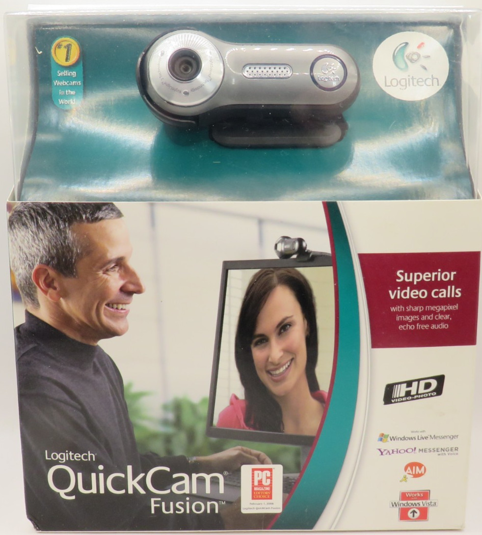 BRAND NEW Logitech QuickCam Fusion USB WEBCAM Camera With Manual And Software