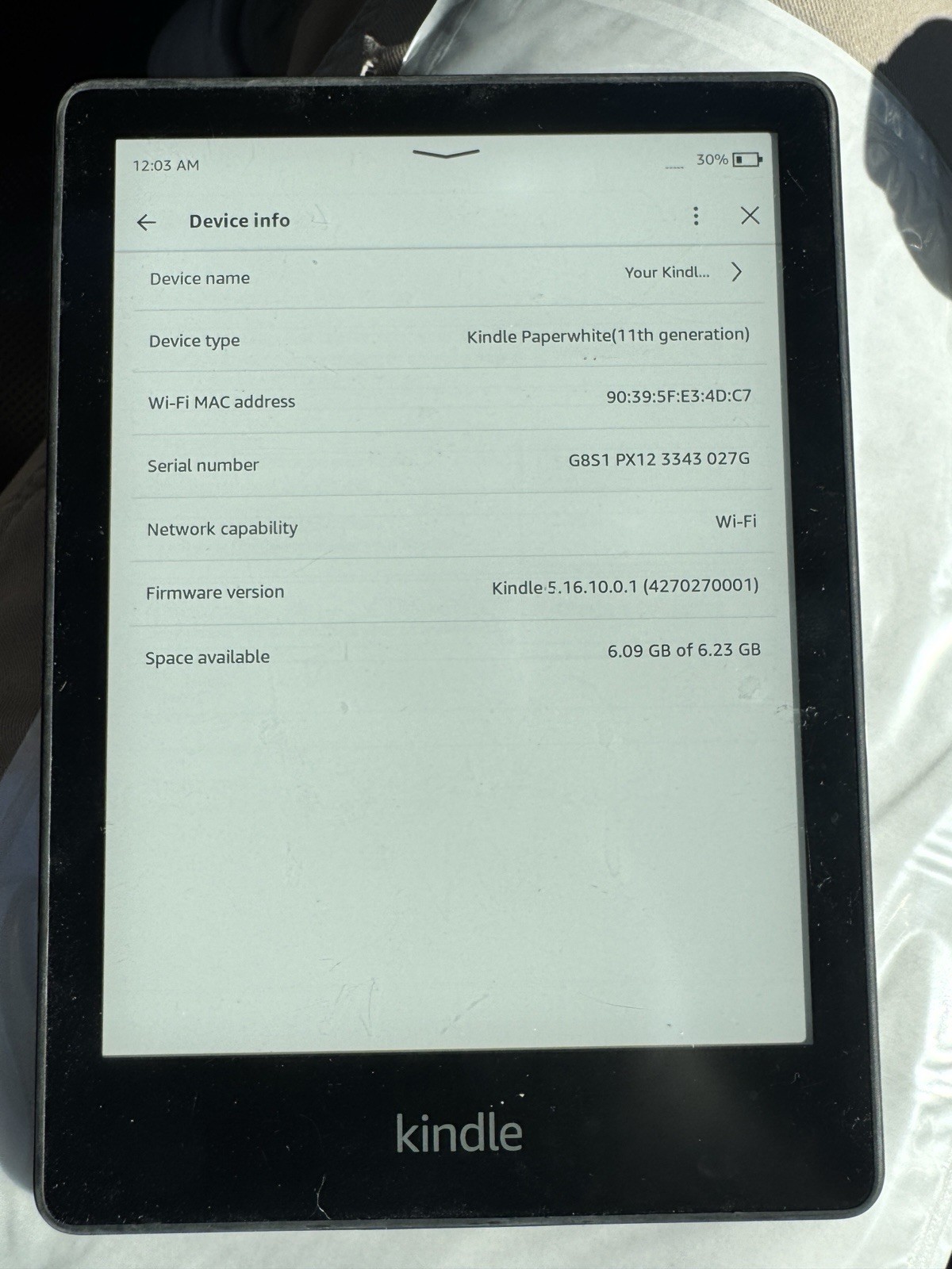 Amazon Kindle Paperwhite (11th generation)