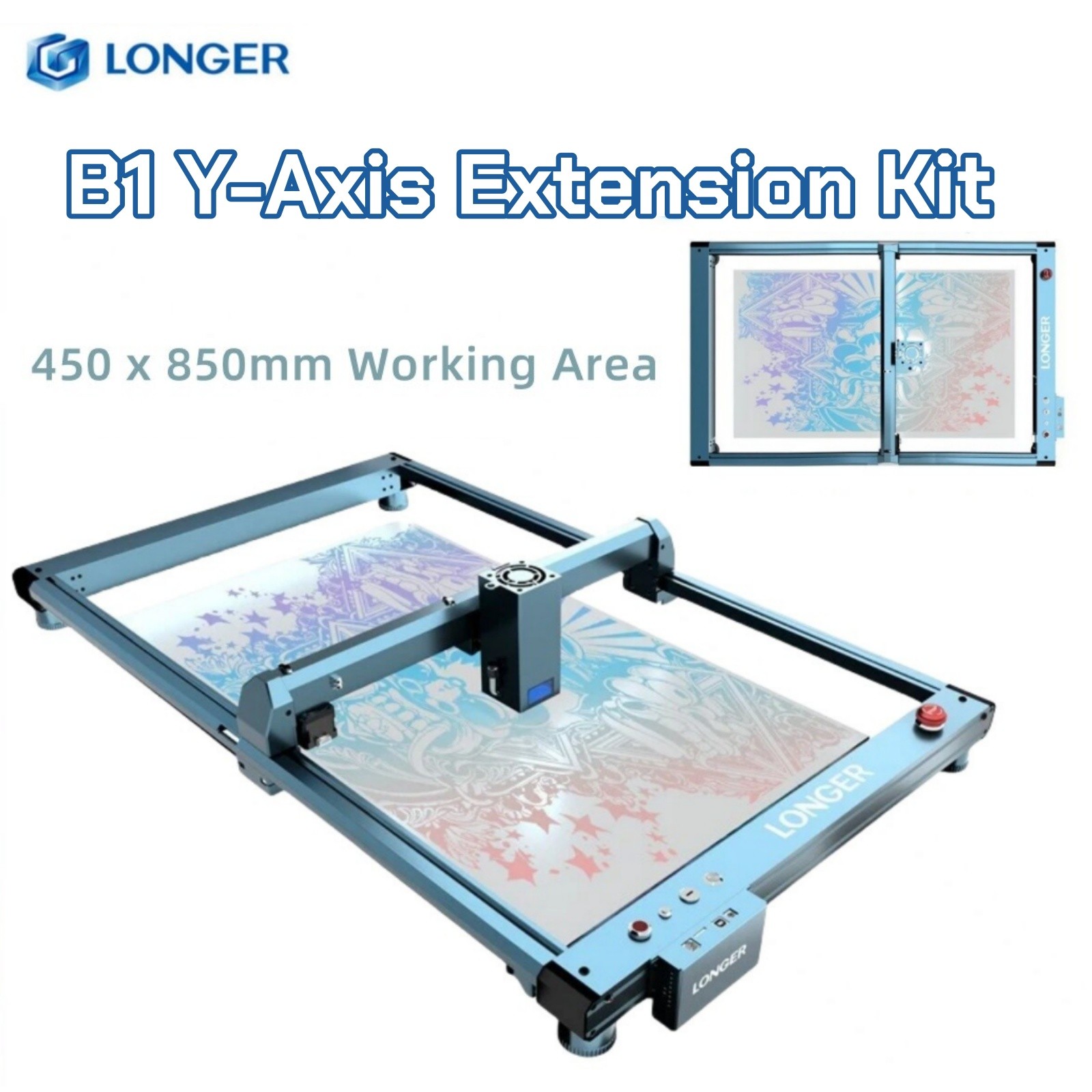 LONGER B1 Laser Engraver Accessories/Y-Axis Extension/Touch Screen/Riser NEW
