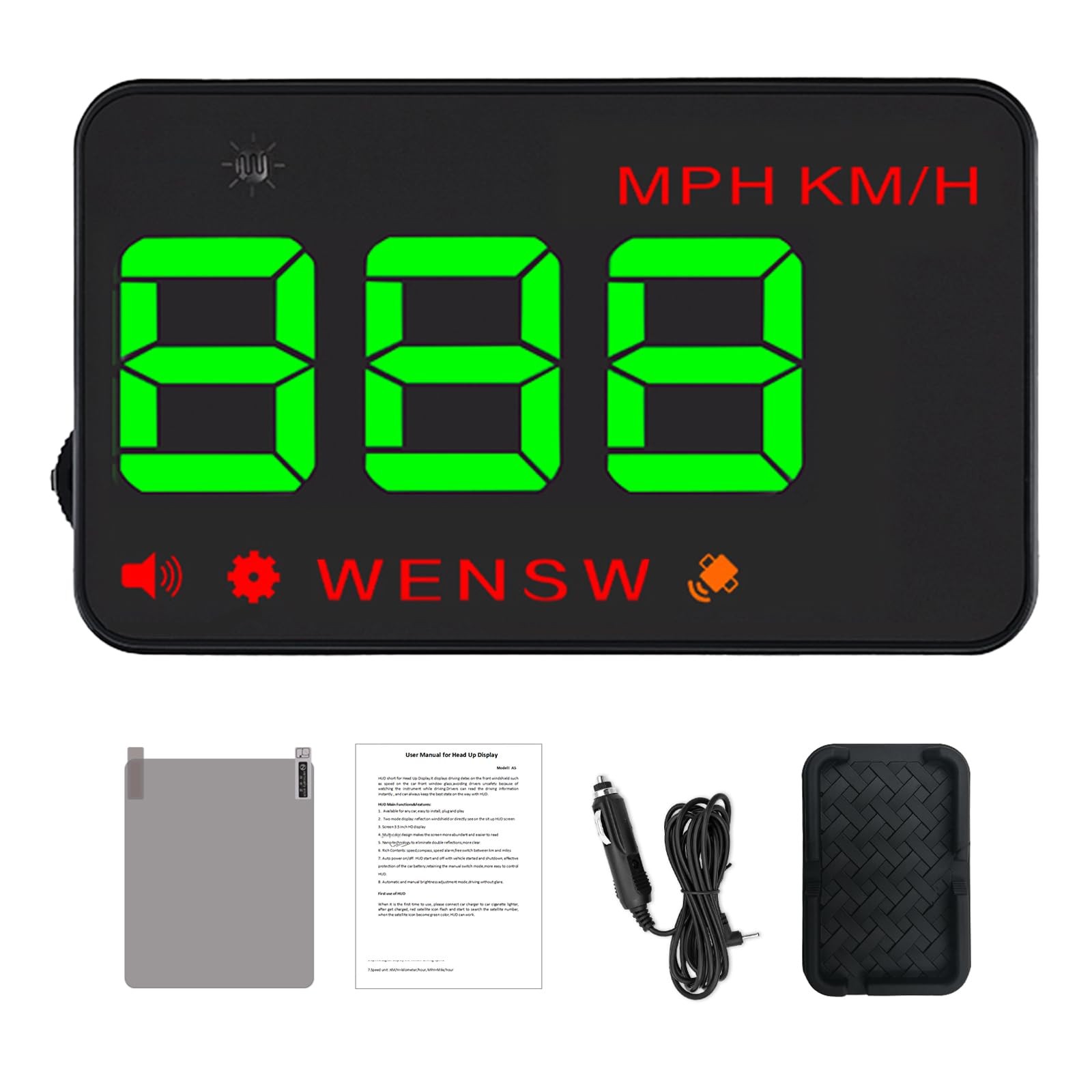 MAIMEIMI Windshield Heads Up Display for Cars GPS Speedometer for Car Digital...