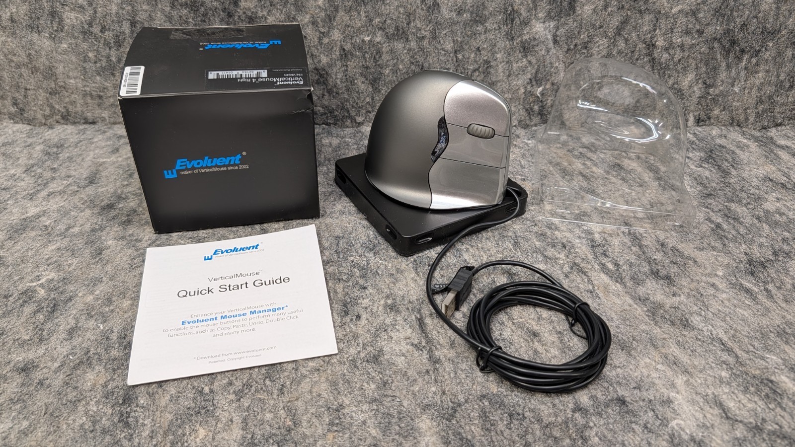 Evoluent VerticalMouse 4 Wired Right Handed 6 Buttons & Scroll Wheel VM4RW
