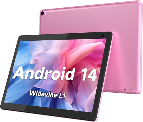 COOPERS Tablet 10 inch, Android 14 Tablet, 32GB ROM 1TB Expand Computer Pink