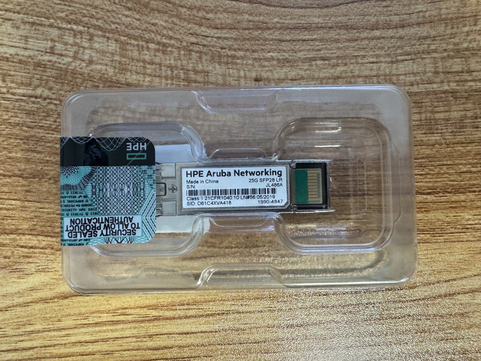 New HPE Aruba Networking 25G SFP28 LC LR 10km SMF Transceiver JL486A 1990-4847