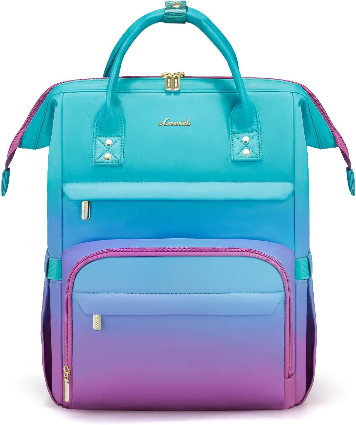 LOVEVOOK Gradient Laptop Backpack for Women,15.6 Inch Work Computer Bakcpack Pur