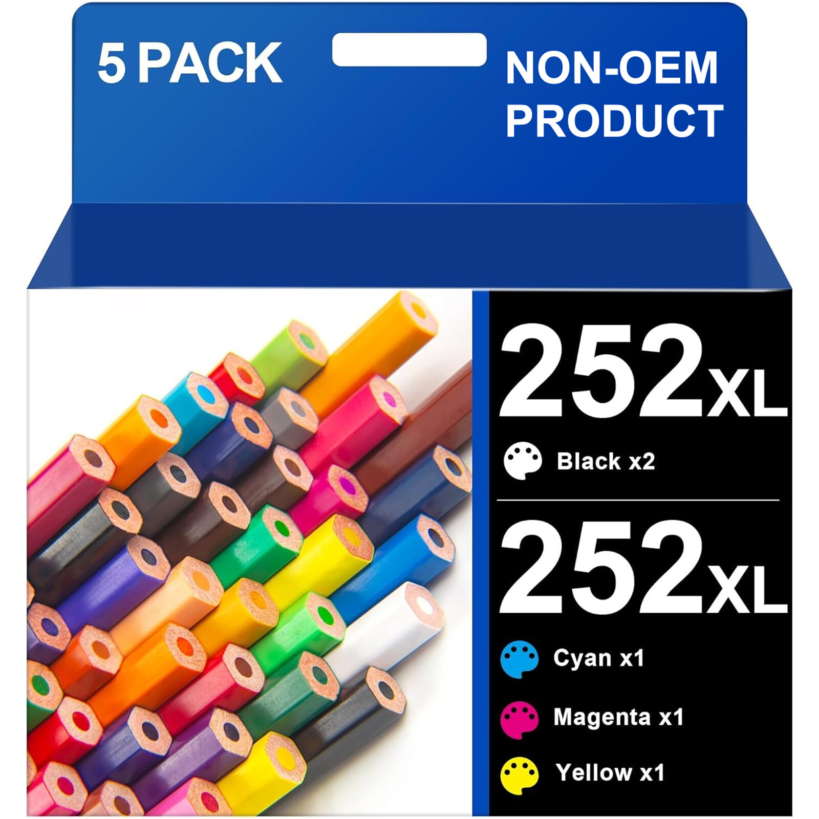 5P T252XL 252XL 252 XL Ink Cartridges For Epson WorkForce WF-3640 7710 7620 7720
