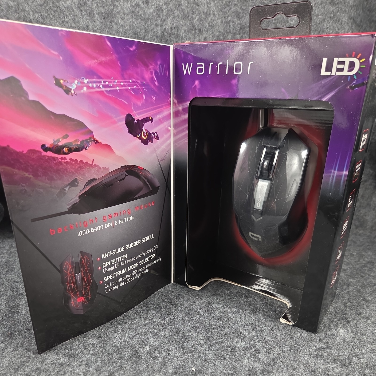 Alpha Gaming Warrior LED Backlit Gaming Mouse 7 Programmable Buttons USB PC NEW