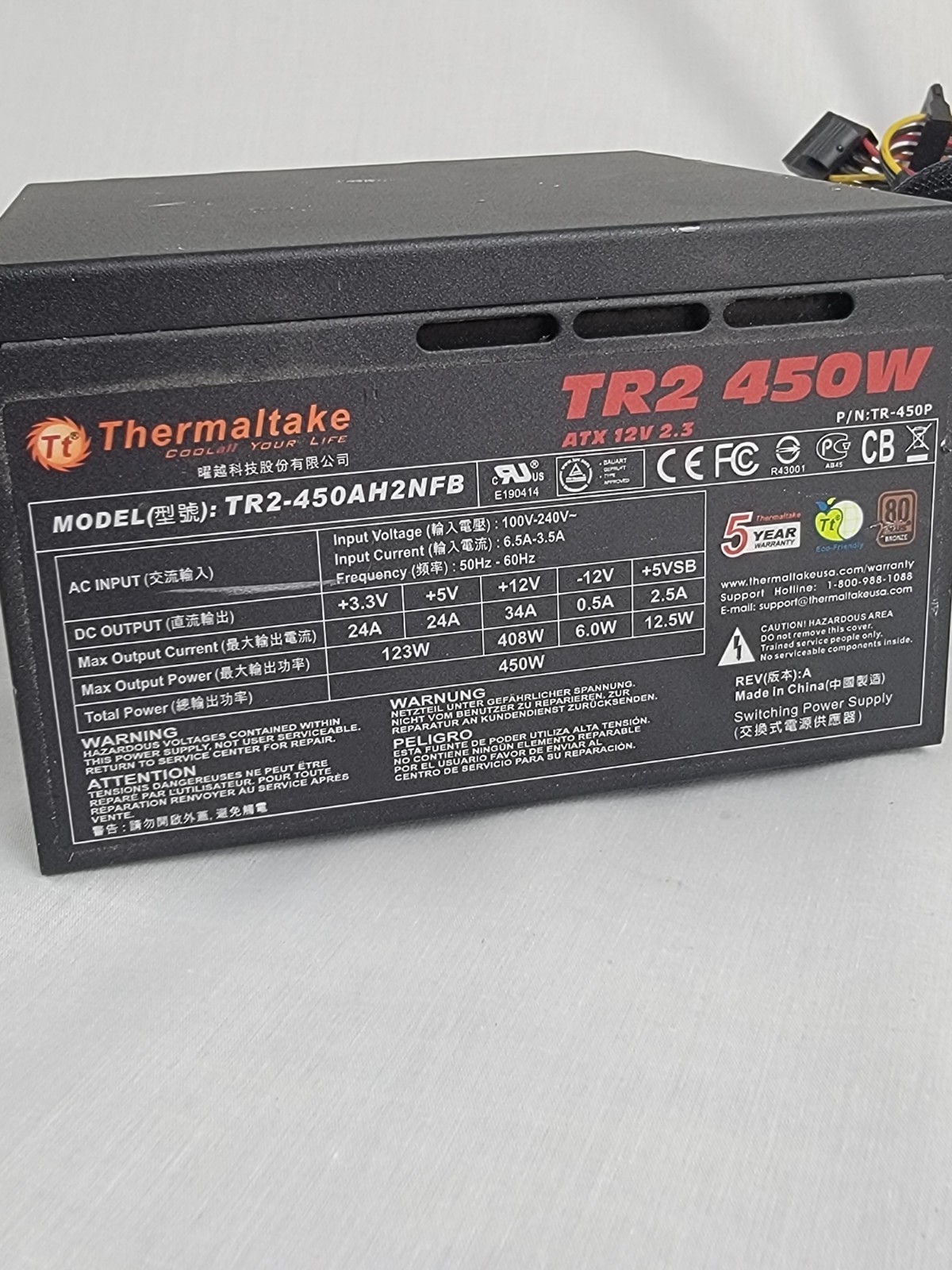 Thermaltake TR2 450W Model TR2-450AH2NFB