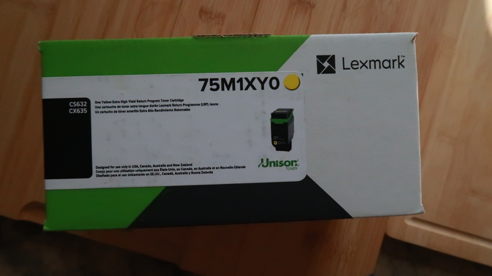 Genuine Lexmark 75M1XY0 Yellow Extra High Yield Return Program Toner Cartridge