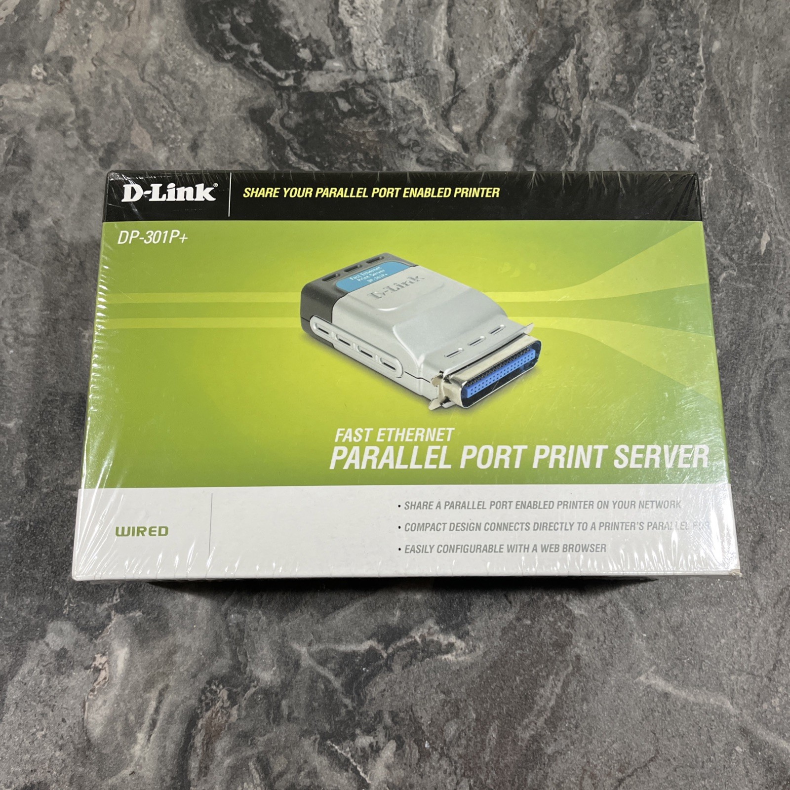 D-Link DP-301P+ Fast Ethernet Parallel Port Print Server SEALED BRAND NEW