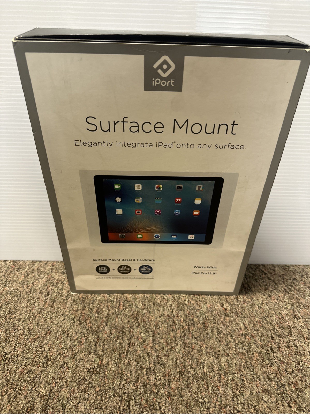 New iPort 70751 Surface Mount For iPad Pro 12.9” (White) No Mounting Screws