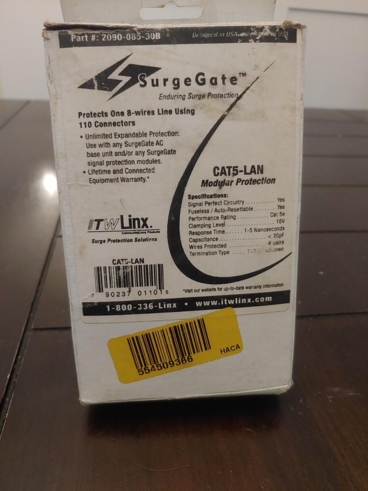 ITW Linx CAT5LAN Surge Protector. 5 pack