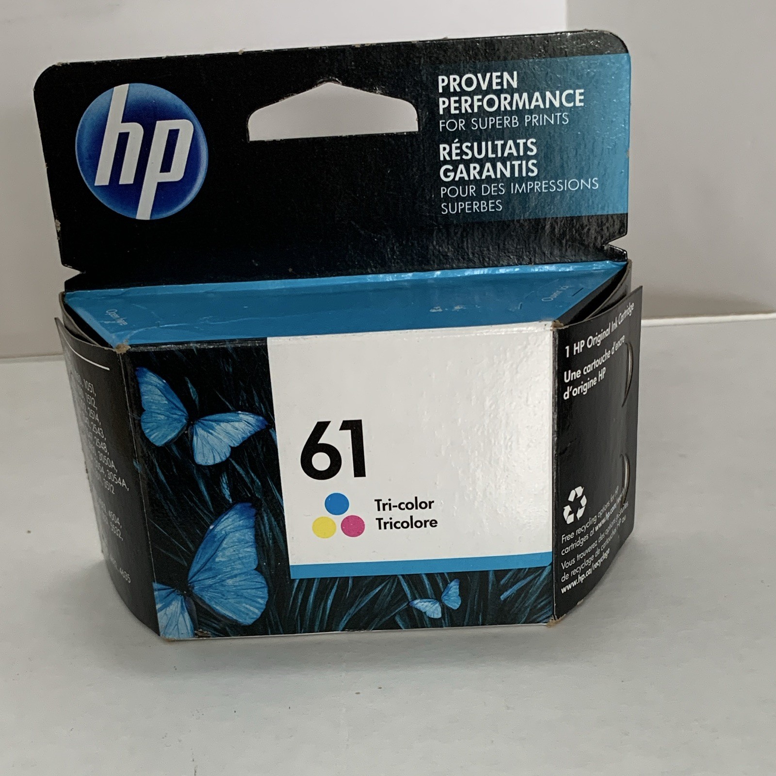 HP 61 Genuine Original Tri-Color Inkjet Ink Cartridge CH562WN