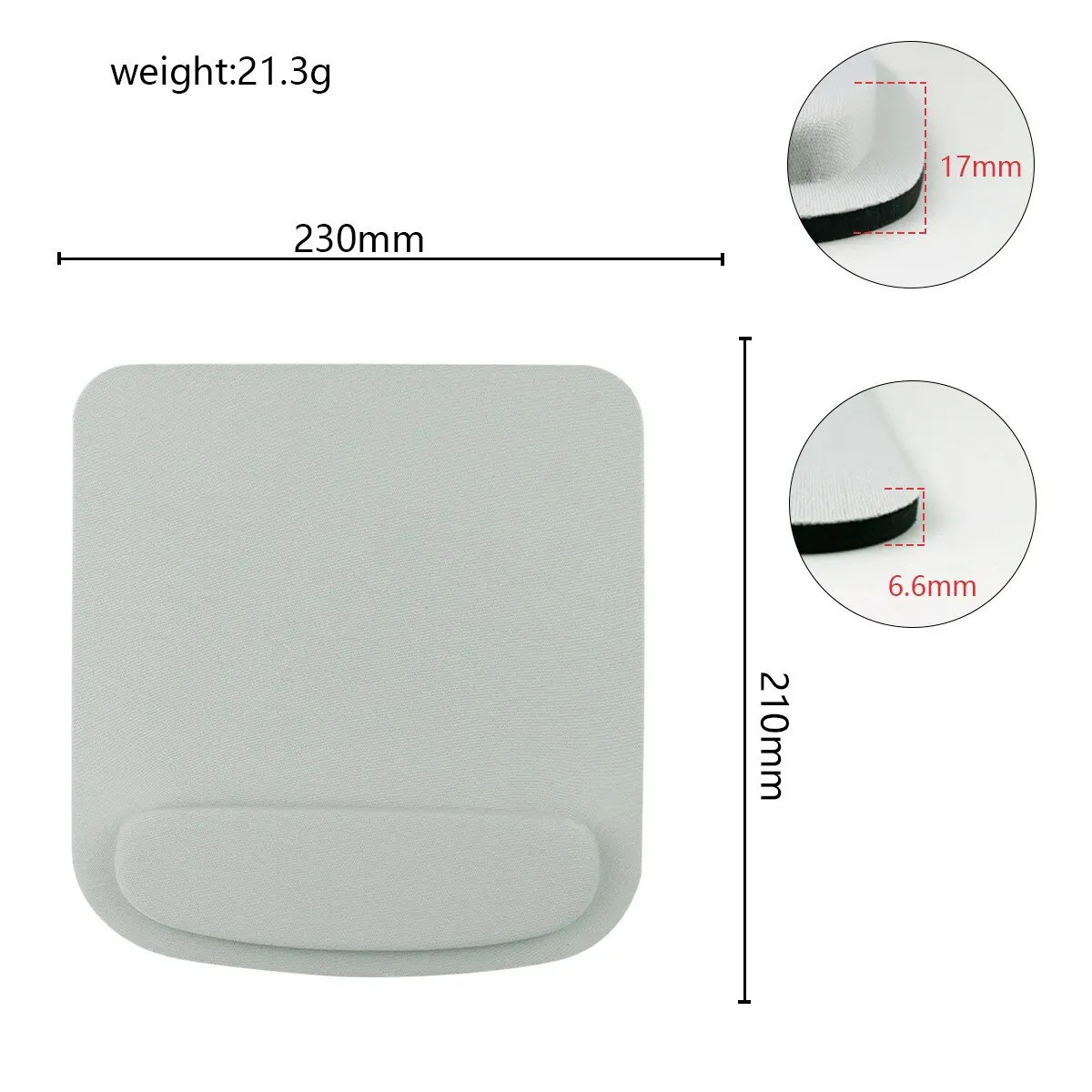 Ergonomic Mouse Pad With Wrist Rest Support Soft Comfort Nonslip Base Office PC