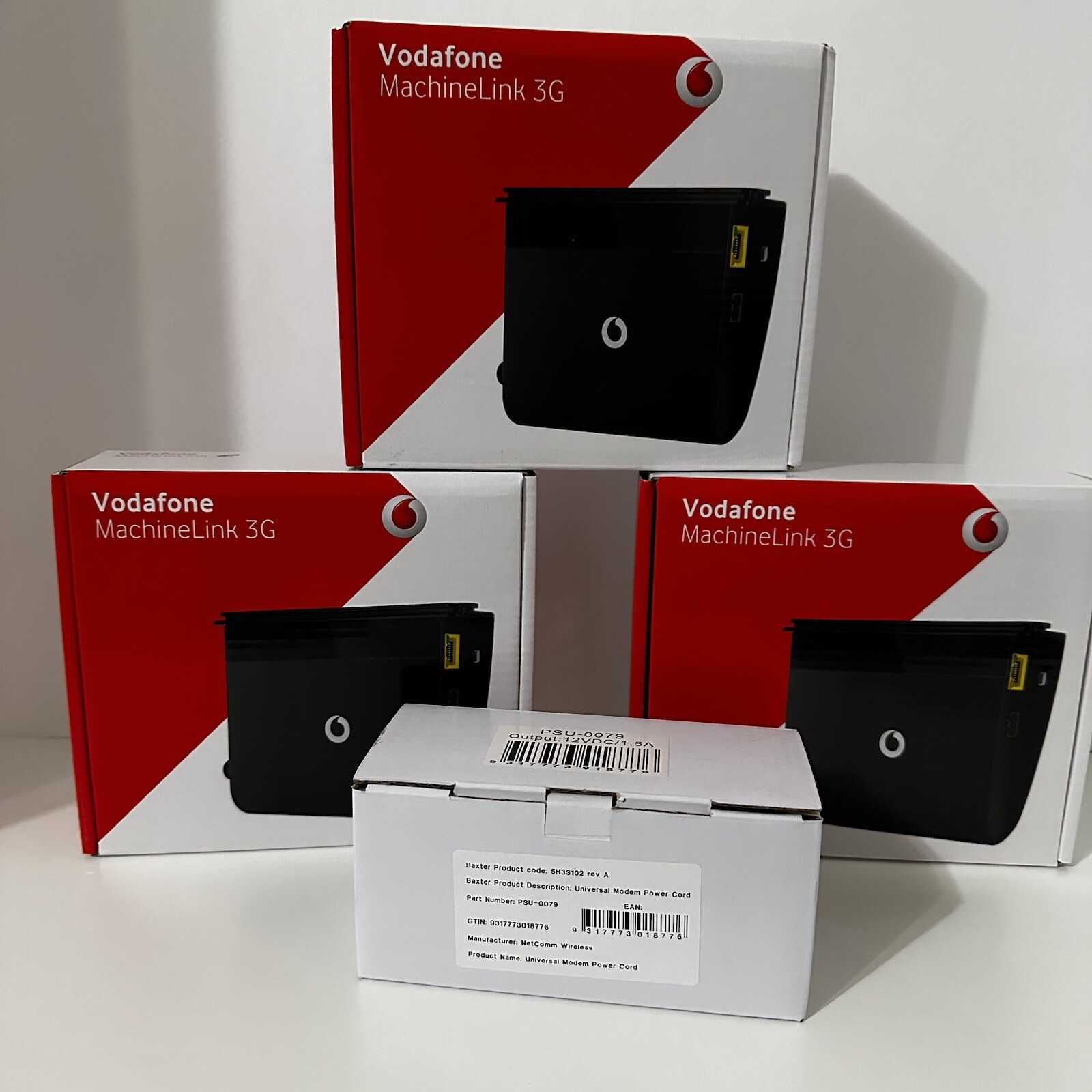 NEW Vodafone MachineLink 3G Cellular Modem 5C6M20 Rev C Netcomm Wireless Lot Of3