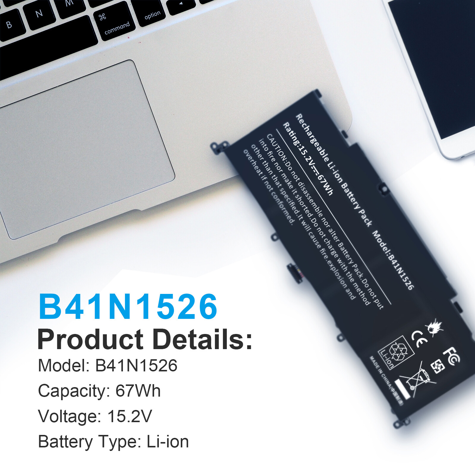 B41N1526 Laptop Battery For Asus ROG Strix GL502 GL502V GL502VT S5VT6700 67Wh