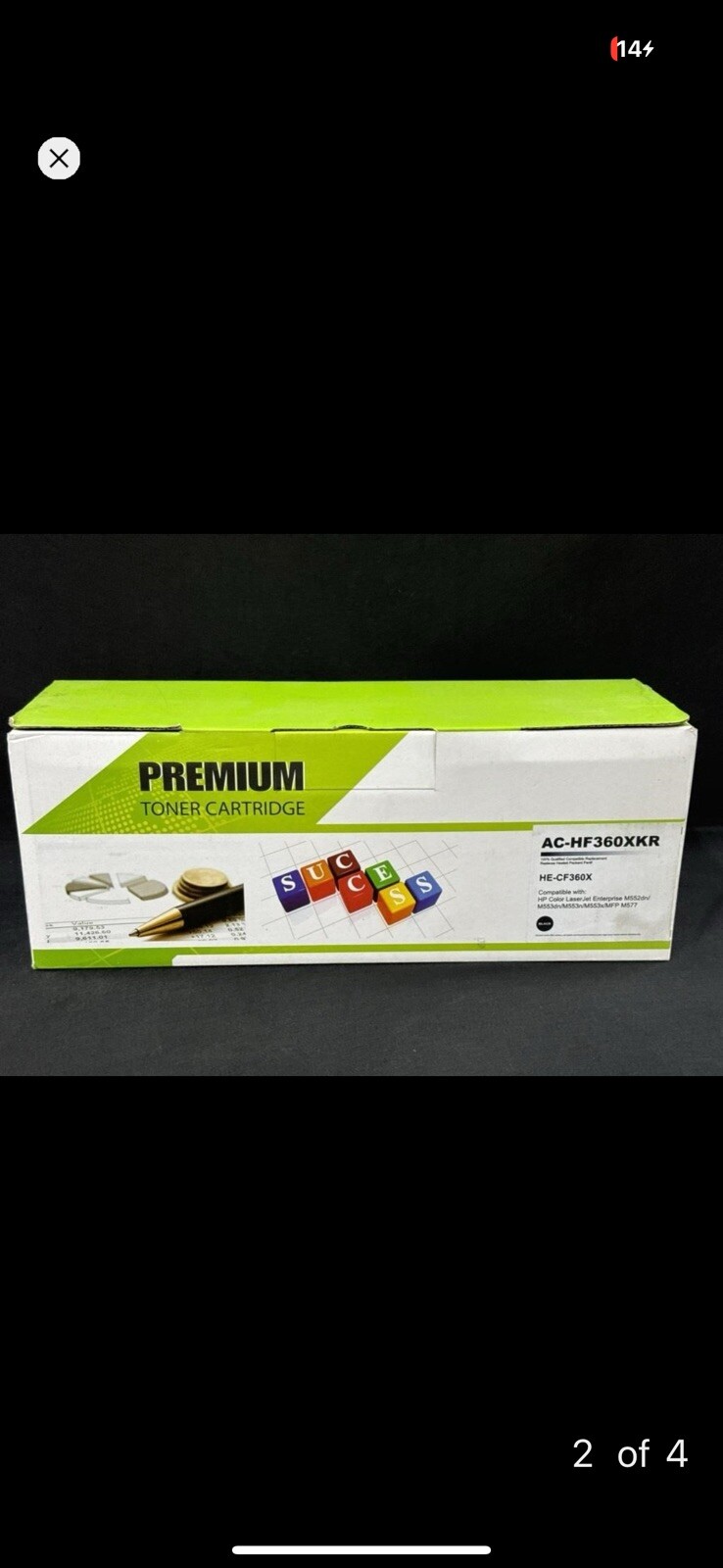 Premium AC-HF360XKR Compatible Toner Cartridge for HE-CF360X New in Box BLACK