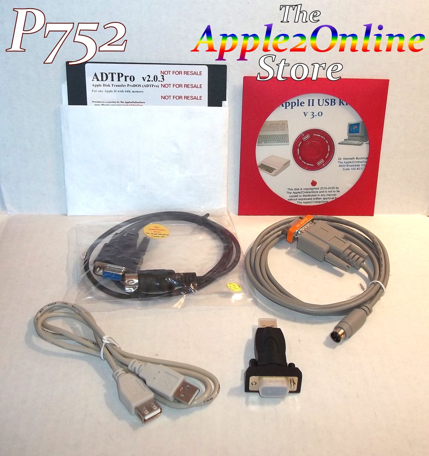 ✅ 🍎 Apple II USB Adapter Kit SuperSized For IIc, IIc Plus & IIGS use w/ ADTPro