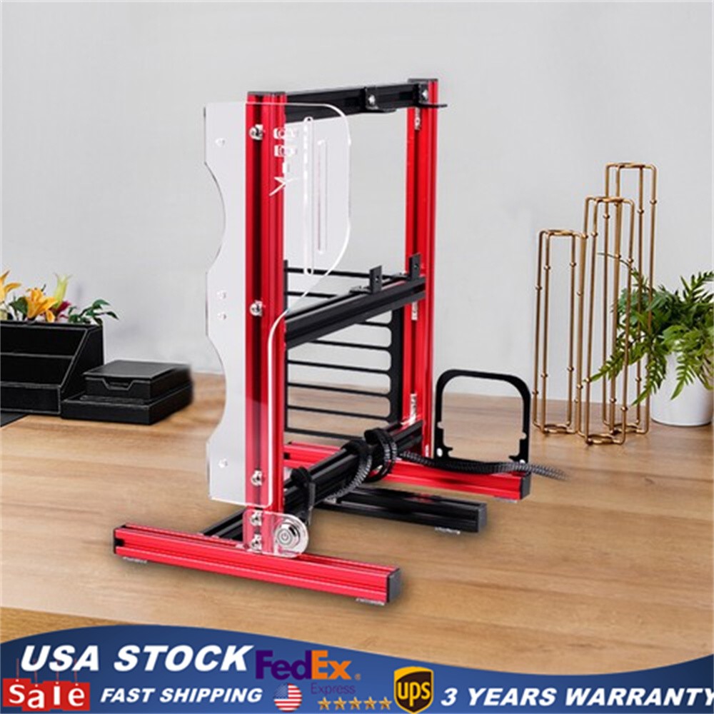 Red DIY ITX ATX MATX PC Frame Test Bench Open Air Case Water Cooling Fan Chassic