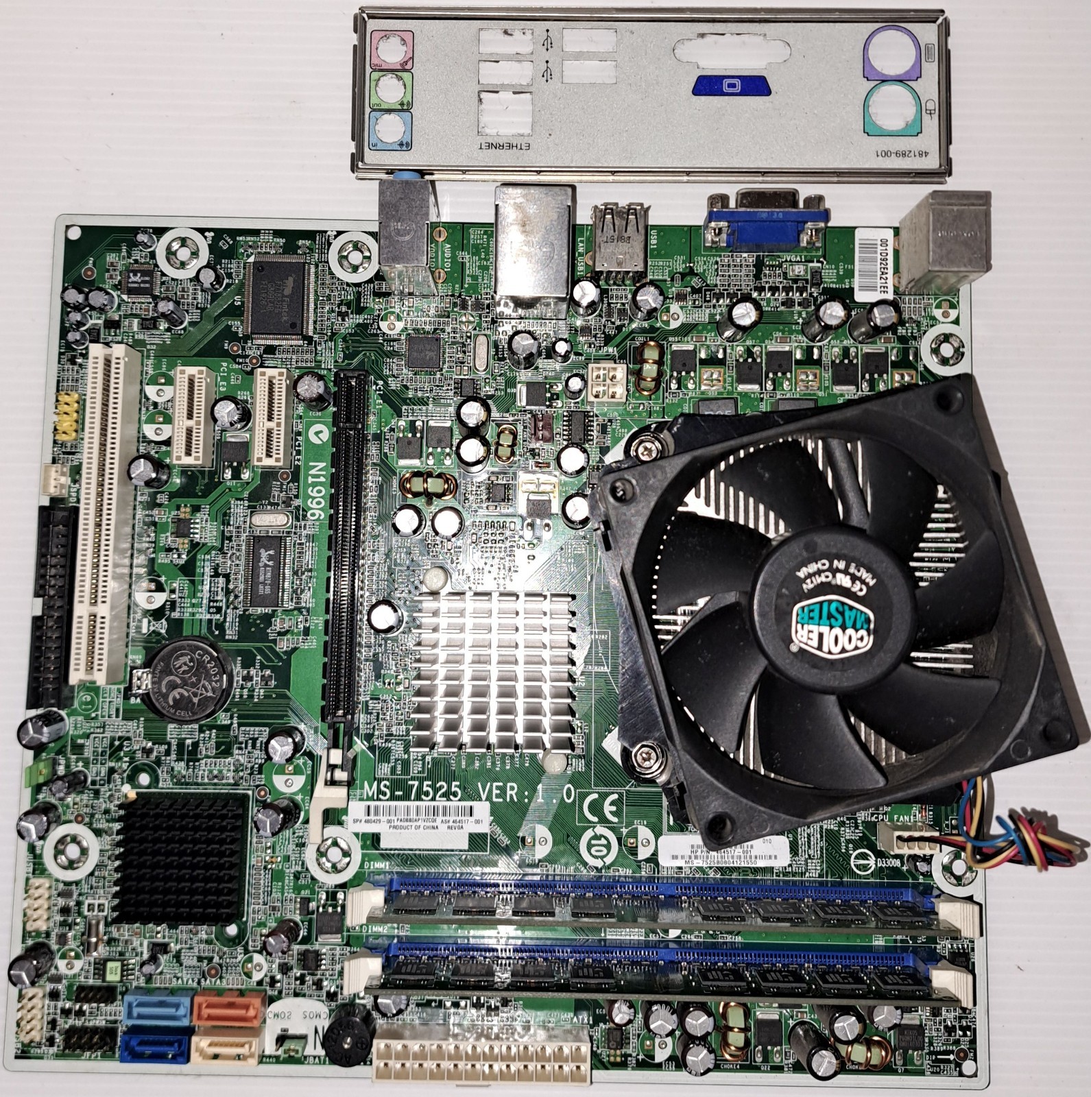 HP 517069-001 MSI MS-7525 Motherboard with Intel Dual Core 775 CPU and Ram